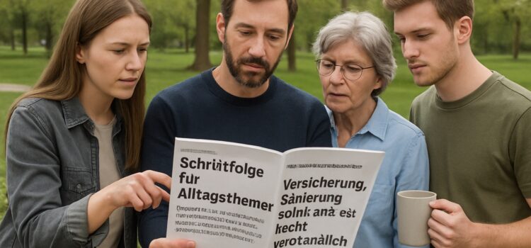 Schrittfolge für Alltagsthemen: Versicherung, Sanierung, Solar und Recht verständlich