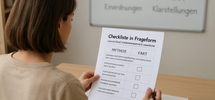 Checkliste in Frageform: Häufige Annahmen prüfen und sauber einordnen